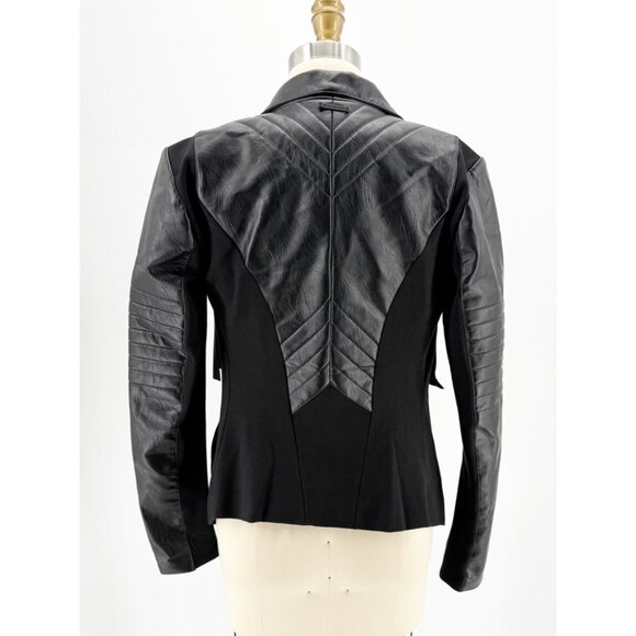 Blanc Noir Drape Front Jacket In Black Size XS - Picture 4 of 12